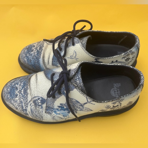 Dr. Martens Blue and White Artistic Flats - Picture 4 of 6